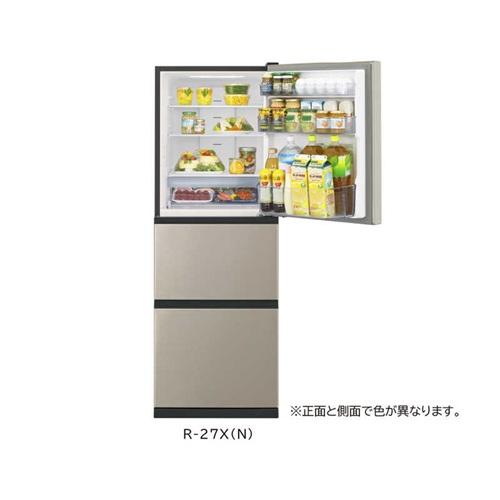 日立（HITACHI） 冷蔵庫 3ドア 265L 片開き ライトゴールド R-27X-N