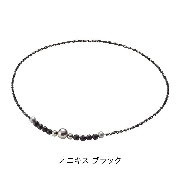 Phiten（ファイテン） ネックレス チェーン 水晶 シルバー オニキス