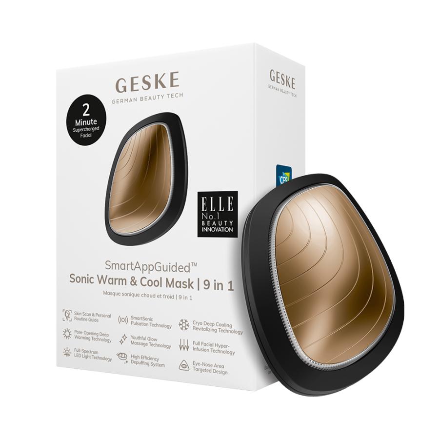 美顔器 GESKE ソニック ウォーム&クール マスク 目元ケア 毛穴ケア led