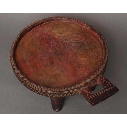 アフリカ エチオピア アンティーク コーヒーテーブル Lサイズ 木彫り