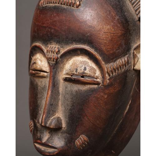アフリカ コートジボワール バウレ族 マスク 仮面 No.404 木彫り