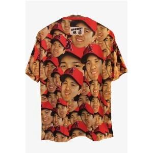 新品]大谷翔平 選手 顔 だらけ Tシャツ 米国直輸入 本物 新品未使用 XL