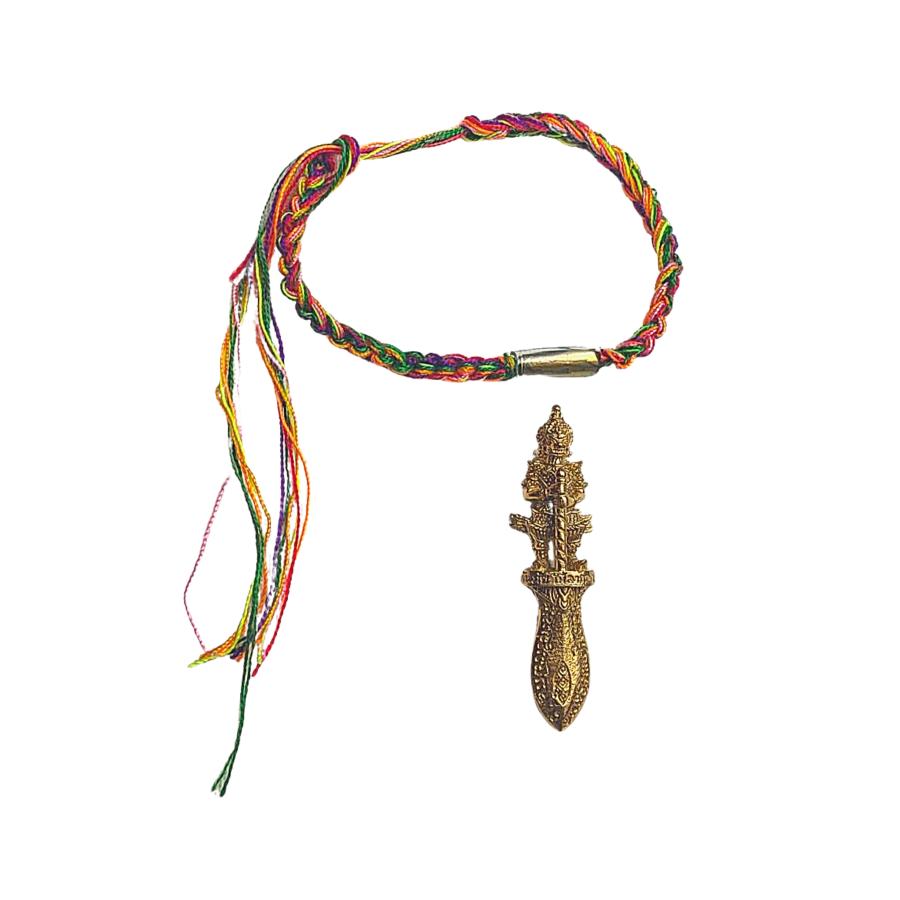 ターオ・ウェーッスワン 毘沙門天 お守り 真鍮製 タイ アジア 雑貨 お