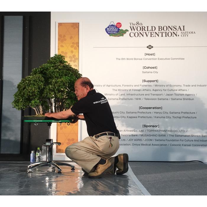 盆栽道具 盆栽作業台 「油圧式回転作業台Green-T 角型プラス」 盆栽の