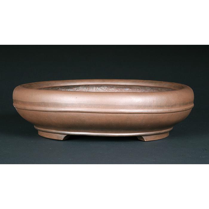 紫泥胴紐丸鉢〔宜興松亭自造〕 盆栽鉢 鉢 植木鉢 bonsaipot pot 中国鉢