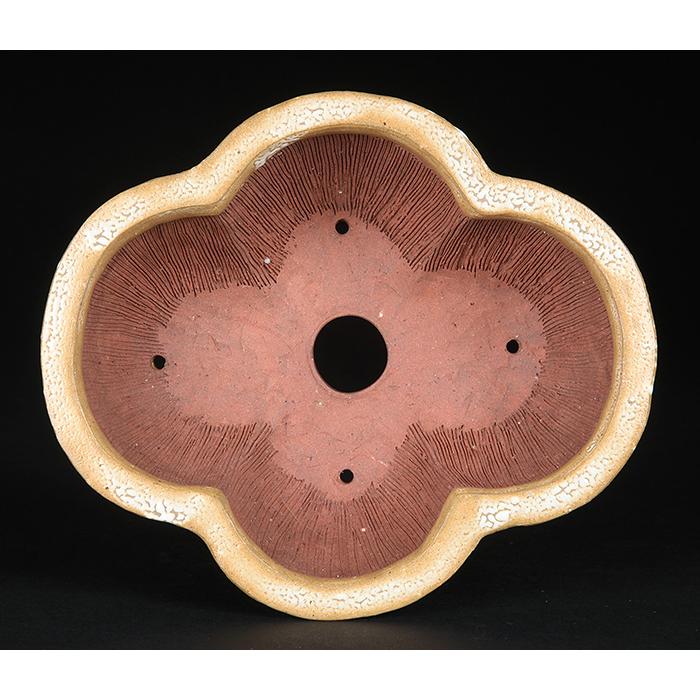 盆栽鉢 「憲窯白釉木瓜式鉢」 植木鉢 辻憲昌 ケンヨウ 色鉢 陶器