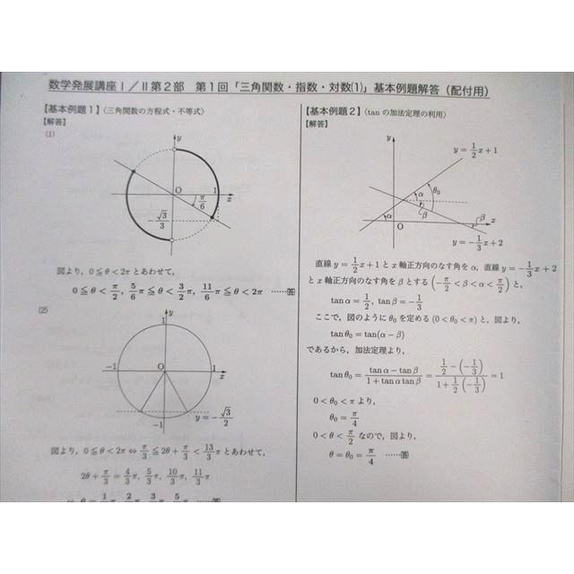 鉄緑会 高1 数学発展講座I・II/問題集 第1/2部 通年セット 【テスト計