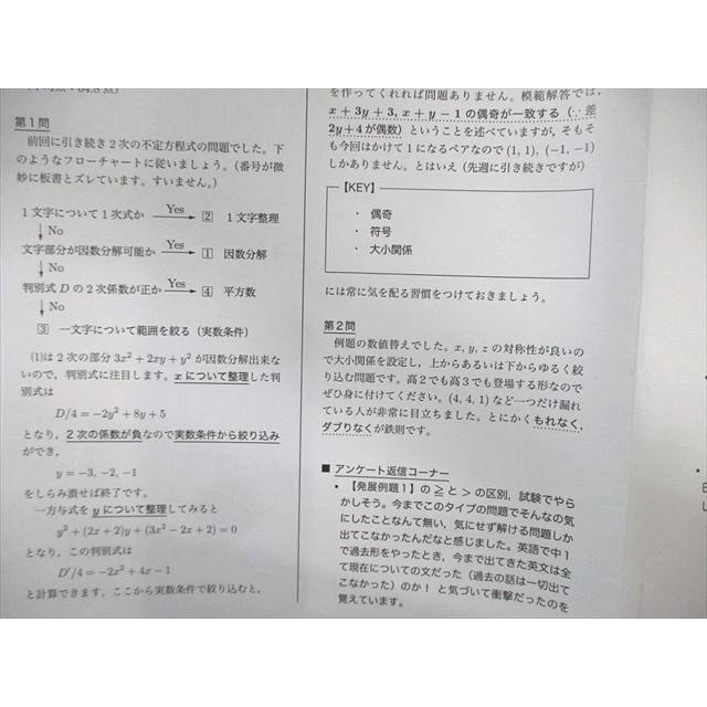 鉄緑会 高1 数学発展講座I・II/問題集 第1/2部 通年セット 【テスト計