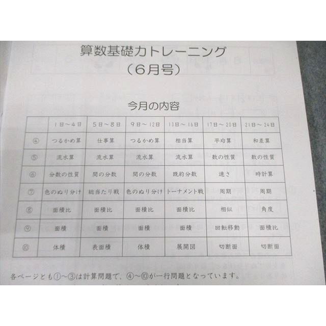 SAPIX 小6 サピックス 算数 基礎力トレーニング 【計12回分】 2024