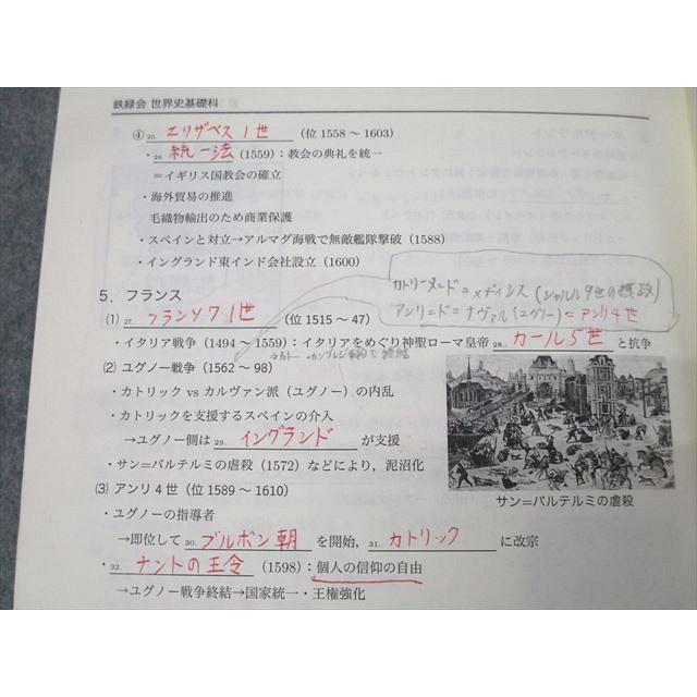 鉄緑会 高2 世界史 講義ノート/演習問題集 第1/2部【テスト70回分付き