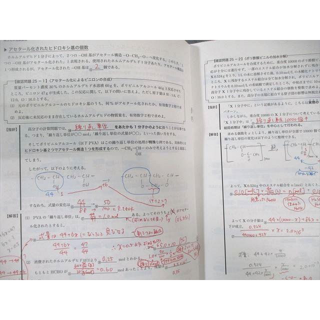 鉄緑会 化学発展講座 上/下巻/問題集 通年セット テスト計48回分付き