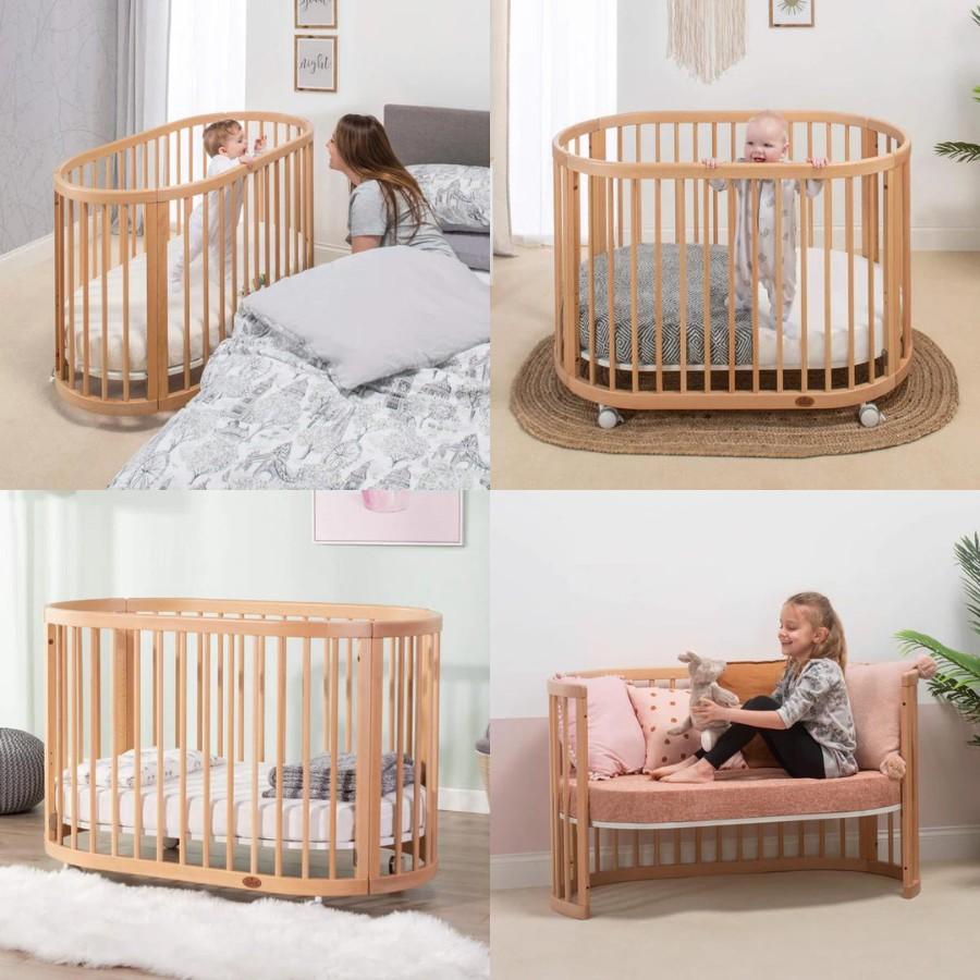 Boori 4in1 楕円形 ベビーベッド オアシス コンパクト 2年保証 組立て