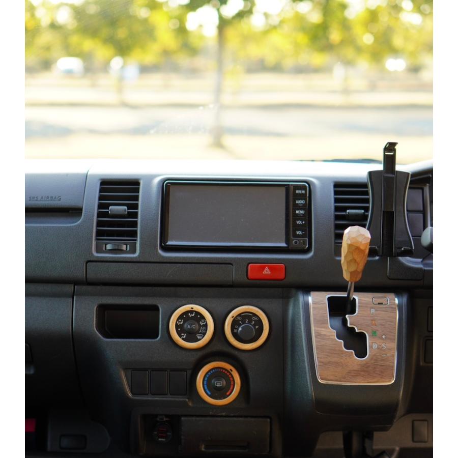 ハイエース 200系 ウッド シフトノブ シフトレバー LIF バンライフ 燕