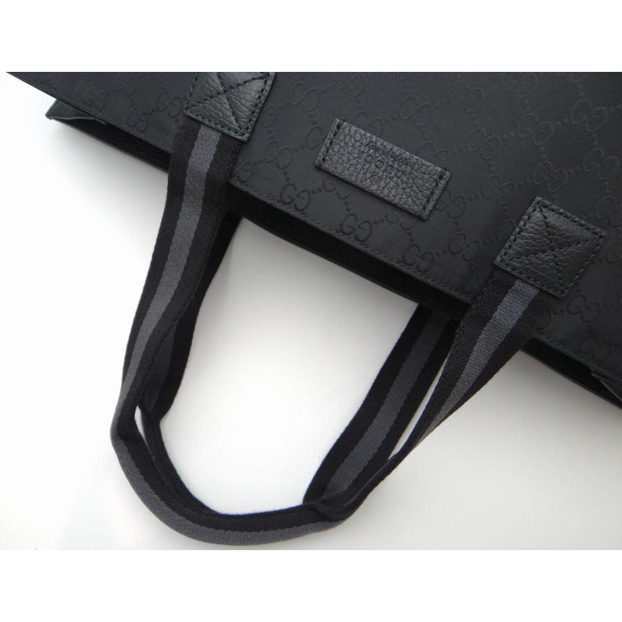 GG GUCCI グッチ 449176 ナイロン トートバッグ ブラック＜USED