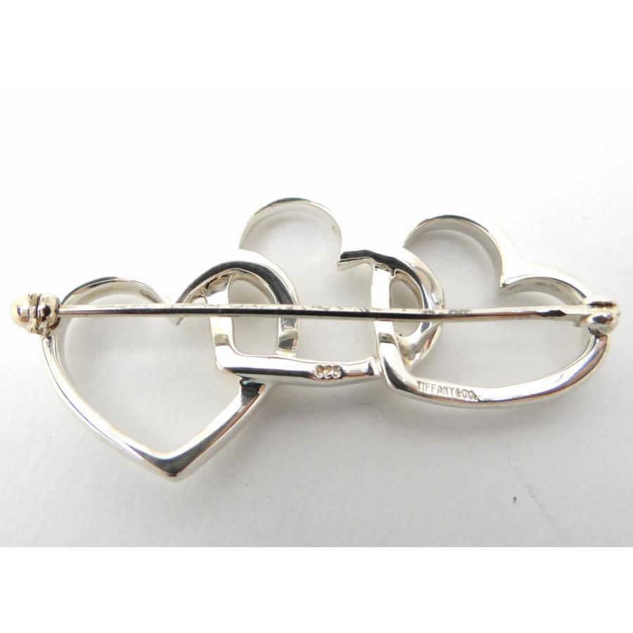 TIFFANY&Co.（ティファニー） トリプルハート ピンブローチ SV925