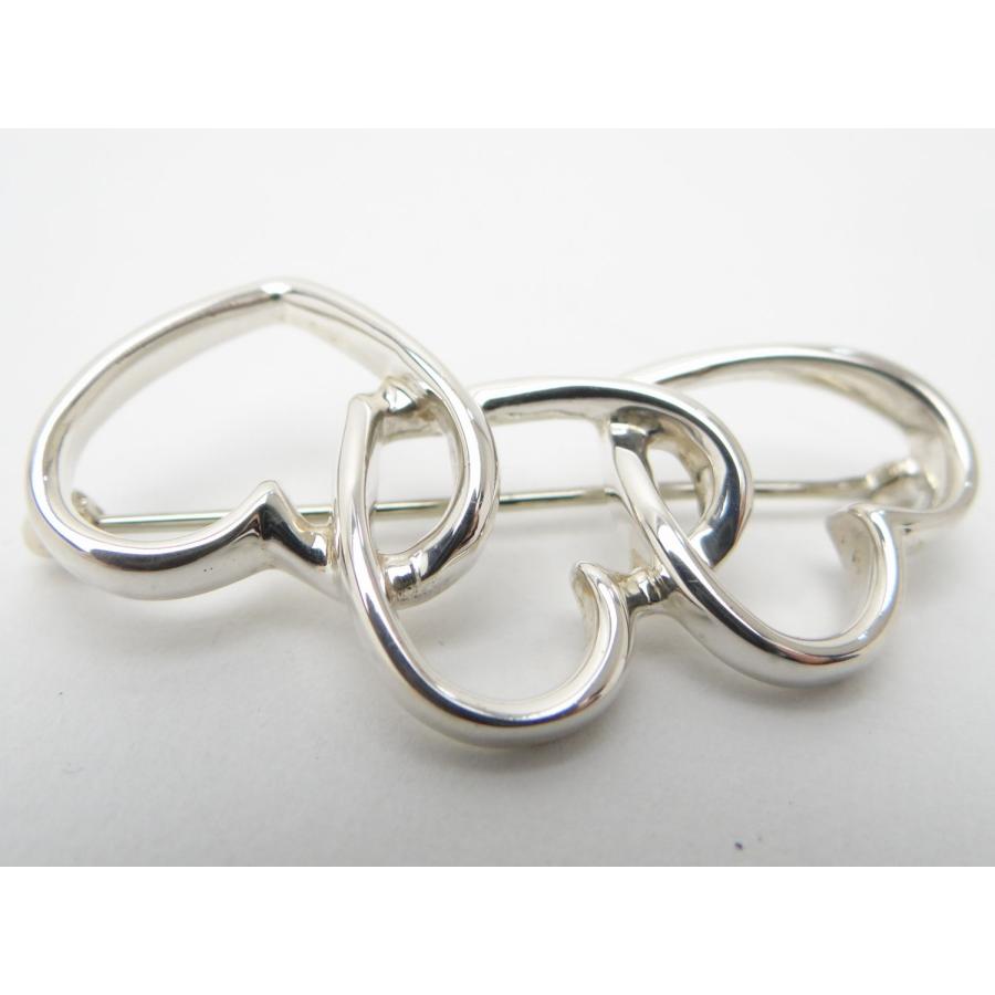TIFFANY&Co.（ティファニー） トリプルハート ピンブローチ SV925