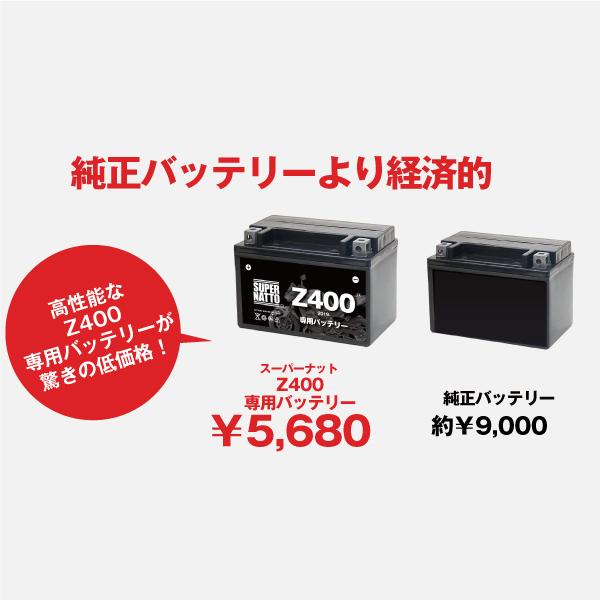 SUPER NATTO（スーパーナット） バイク用バッテリー＋充電器セット