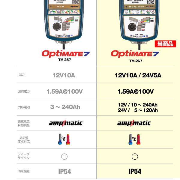 OptiMATE7 TM-267 オプティメイト7 12V/24V バイク 車用バッテリー充電