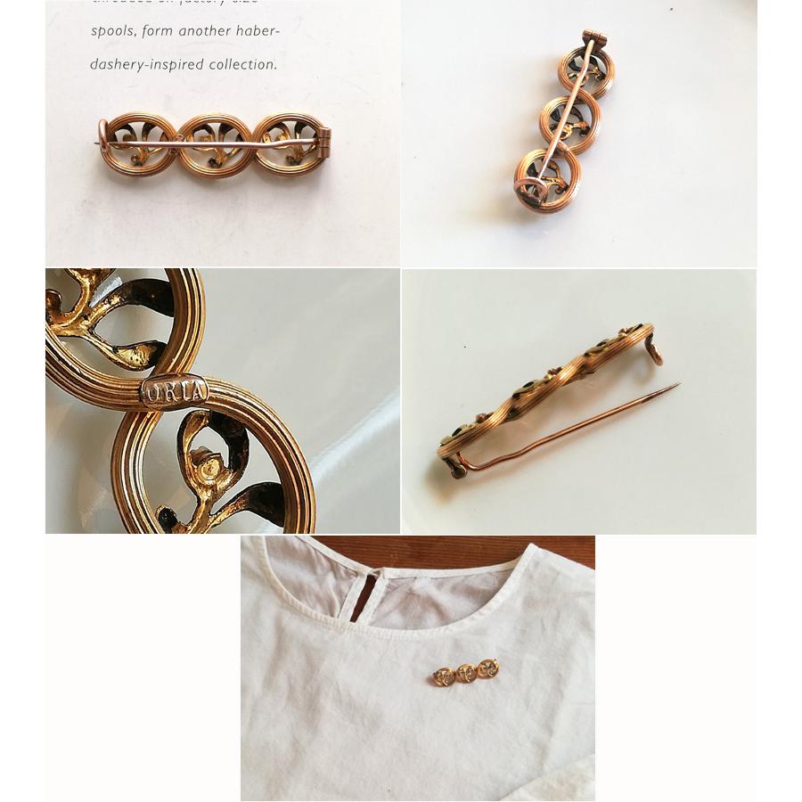 ORIA ヤドリギのブローチ フランスアンティーク : BAU ANTIQUES - 通販