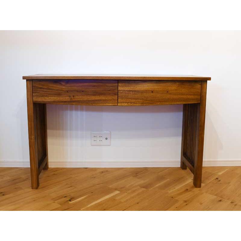 コンソールテーブル パソコンデスク チーク 無垢 幅120cm アジアン