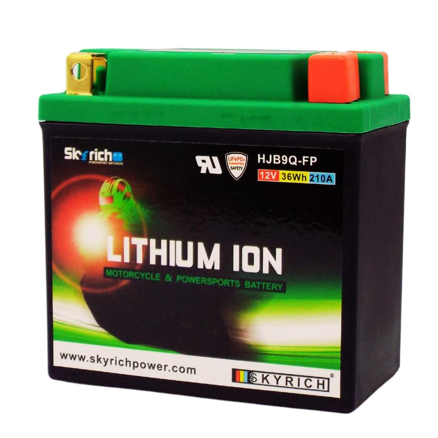 SKYRICH HJB9Q-FP バイク用リチウムイオンバッテリー 【互換 YB7-A YB9