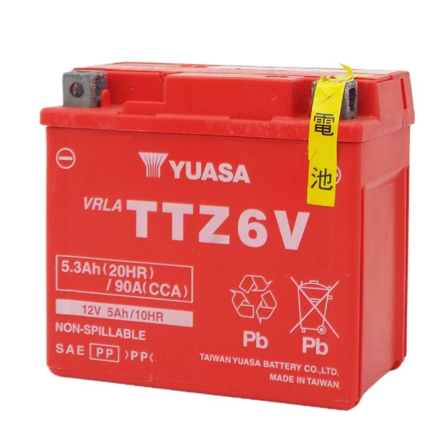 台湾ユアサ YUASA TTZ6V 初期充電済 バイクバッテリー【互換 YTZ6V