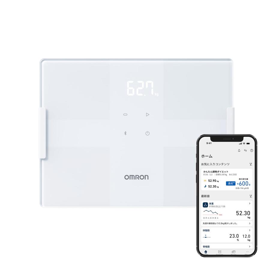 オムロン（OMRON） 体重 体組成計 カラダスキャン ホワイト KRD-503T-W