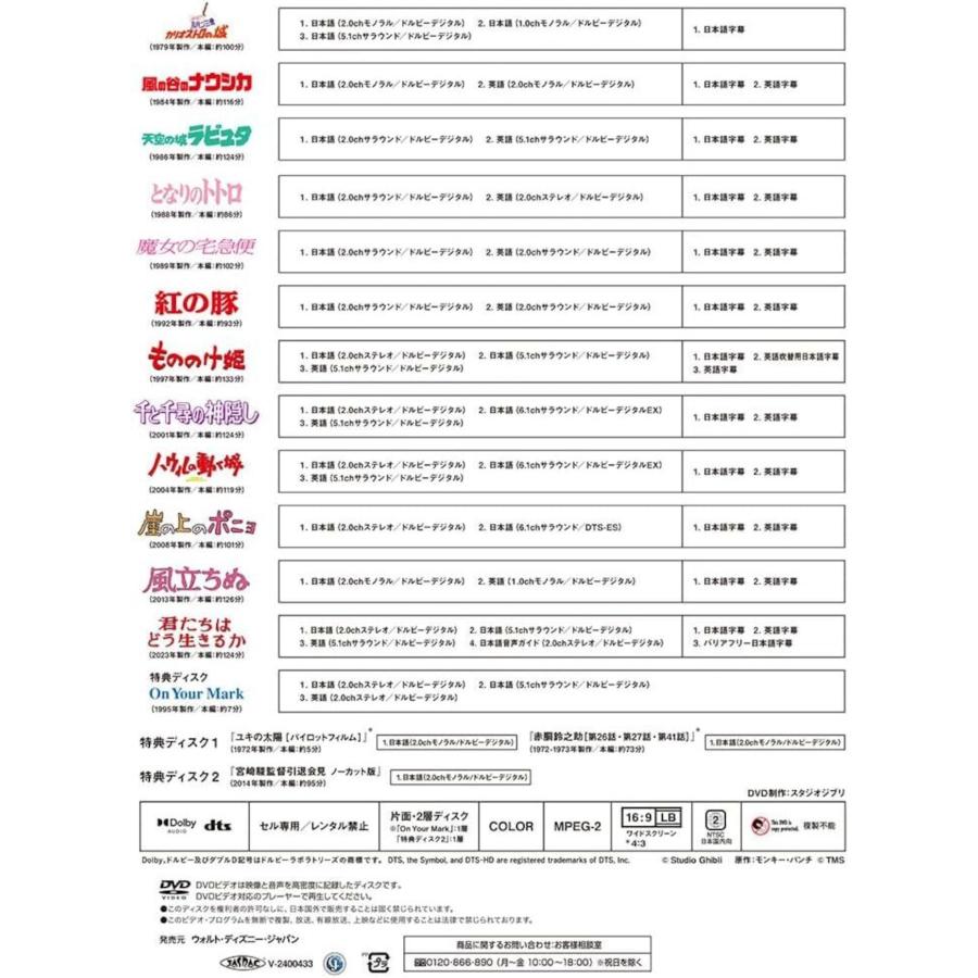 スタジオジブリ 宮崎駿監督作品集 DVD-BOX〈増補改訂版〉 15枚組（本編