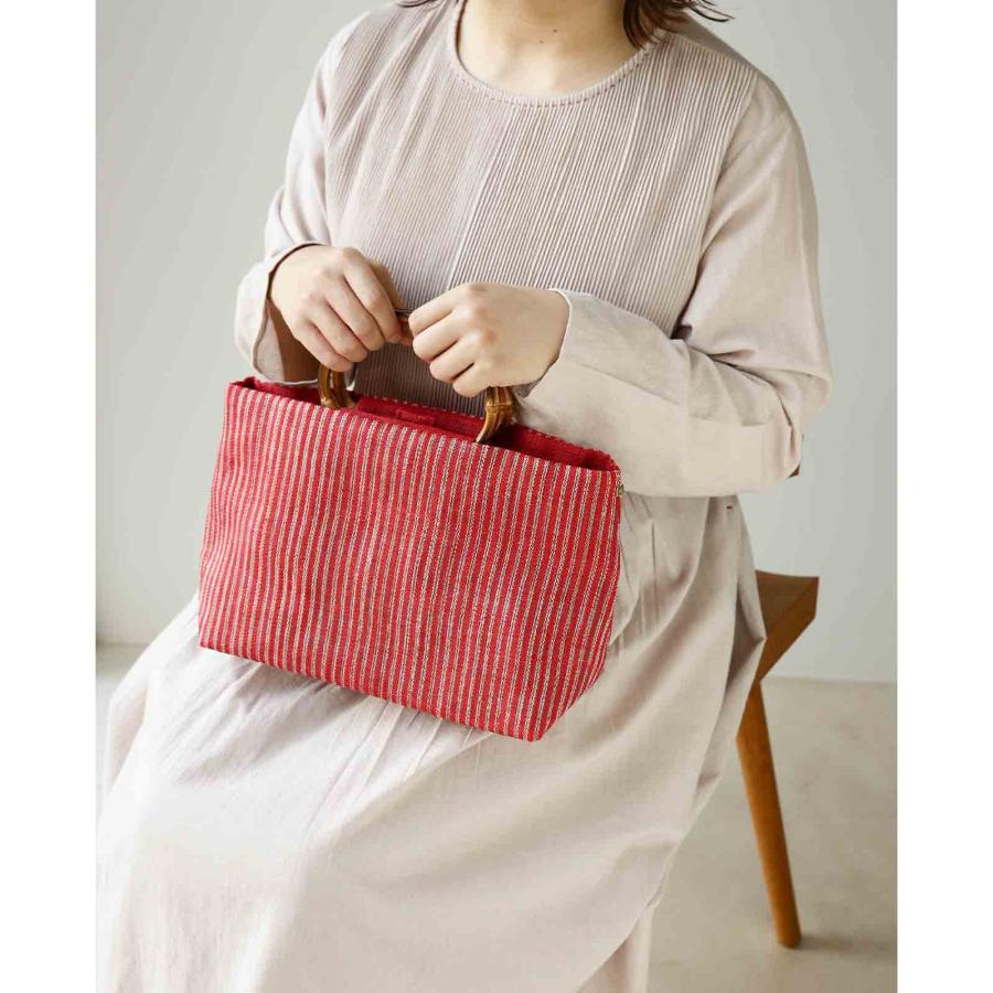 先染め 竹手バッグ (小) バンブーハンドル 浴衣 和装 巾着 着物 和装