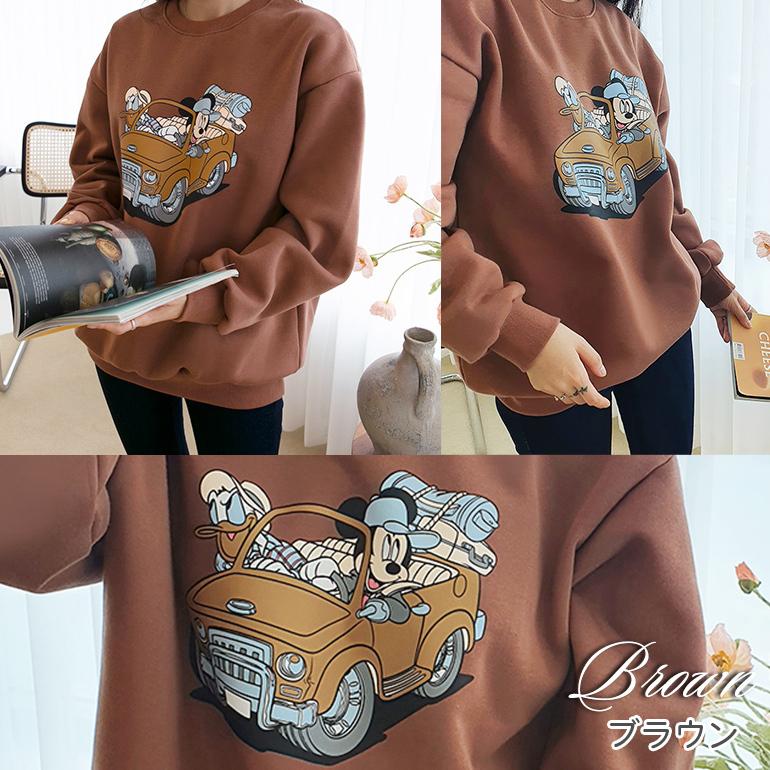 トレーナー スウェット ミッキーマウス ドナルドダック 裏起毛 長袖 秋