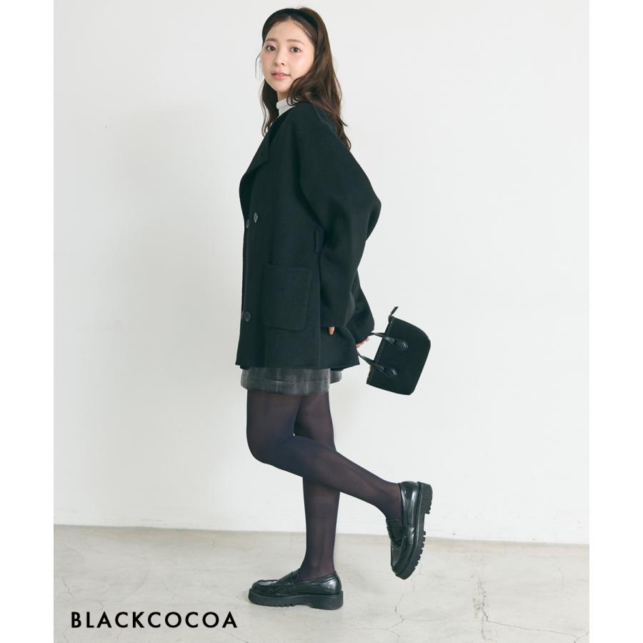 HARUKA DESIGN】ノーカラー2WAYリバーミドルコート｜アウター ウール