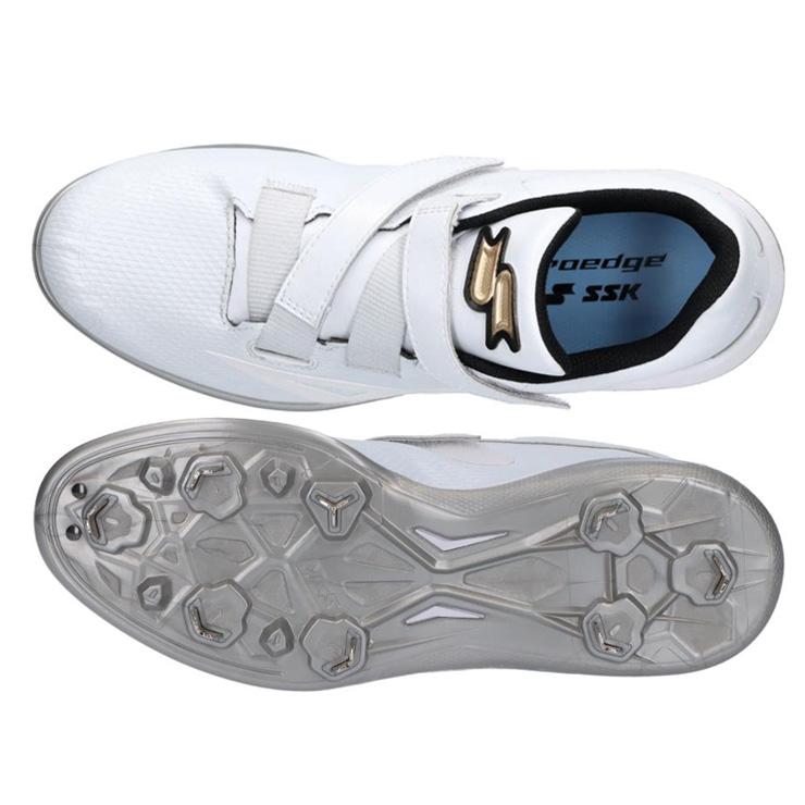 エスエスケイ（SSK） 野球 白スパイク 金具スパイク マジックベルト