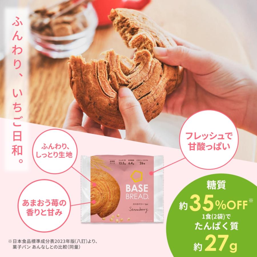 BASE FOOD（ベースフード） ベースブレッド ストロベリー 40袋 パン