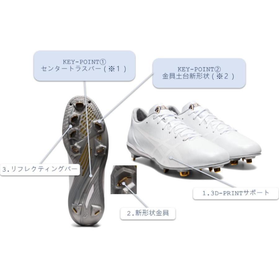 ゴールドステージ アシックス asics 野球スパイク 1121A062 白スパイク