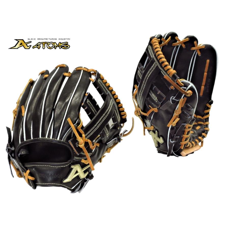 ATOMS 野球 アトムズ 軟式内野手用グラブ ACN-066 ブラック 牧秀吾