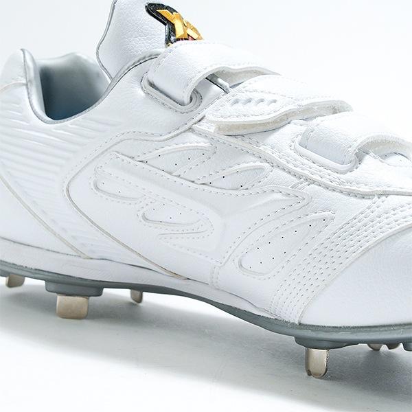 ザナックス 交換無料 野球 スパイク 金具 大人 白 ベルト式 樹脂底