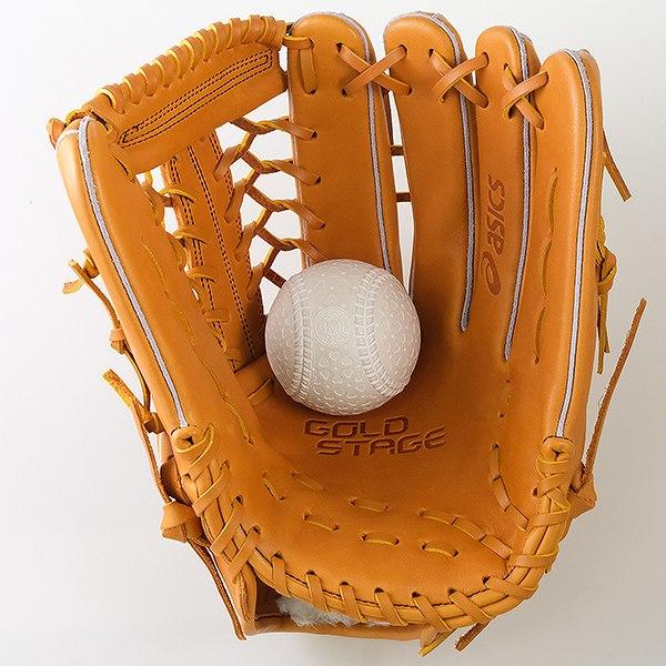 ASICS（アシックス） 野球 グローブ 軟式 大人 右投げ ゴールド