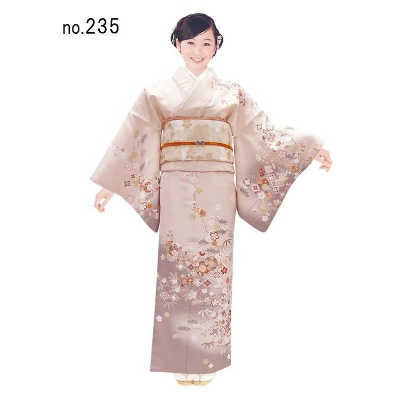 H.L（アッシュ・エル） 【H.L訪問着 単品】サーモンピンク系花柄【235