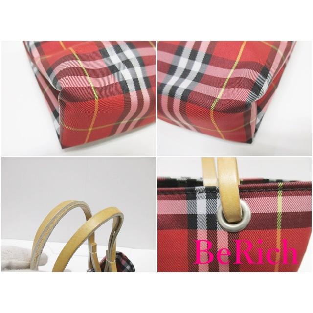 BURBERRY（バーバリー） ハンドバッグ ノバチェック 赤 レッド マルチ