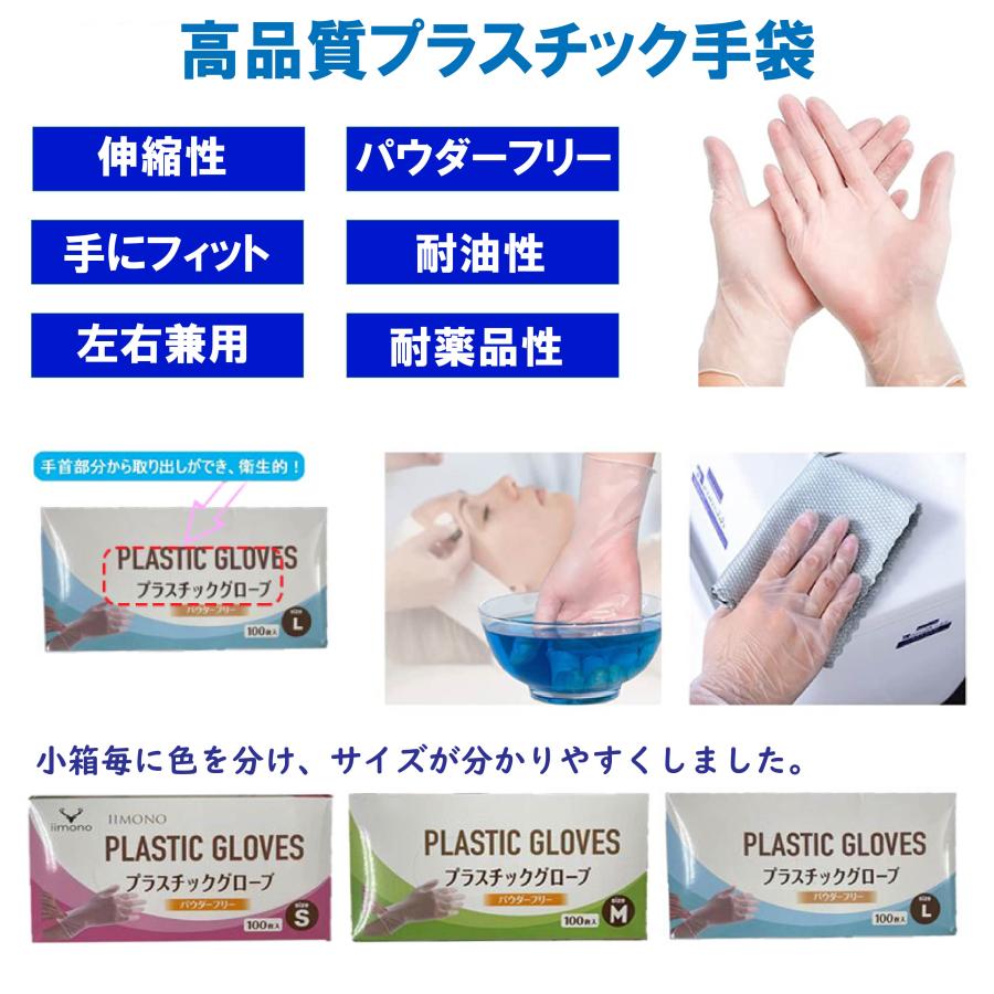 平日11時迄 当日発送／【20箱×100枚】プラスチック手袋 プラスチック