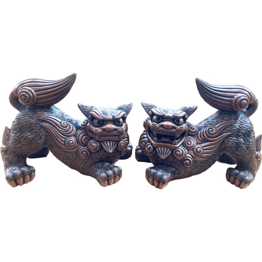 シーサー置物 大獅子シーサー 特大シーサー : okinawa マリンブルー