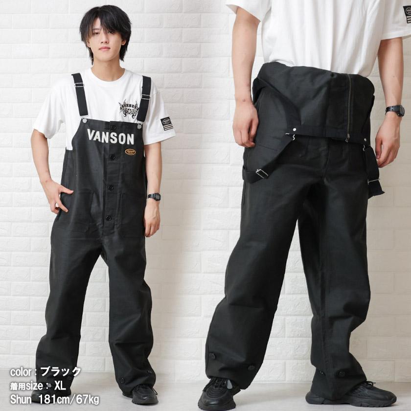 VANSON（バンソン） オーバーオール 刺繍 メンズ サロペット オシャレ