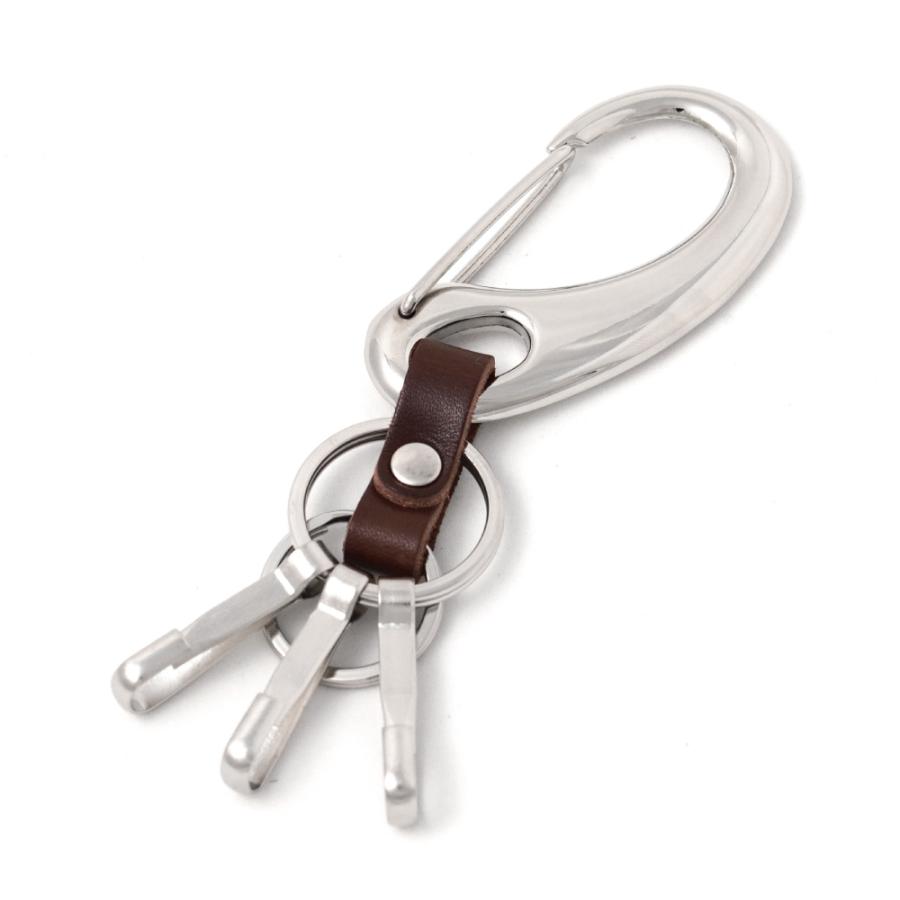 栃木レザー ドロップ型 カラビナ キーホルダー 革 キーリング スマート