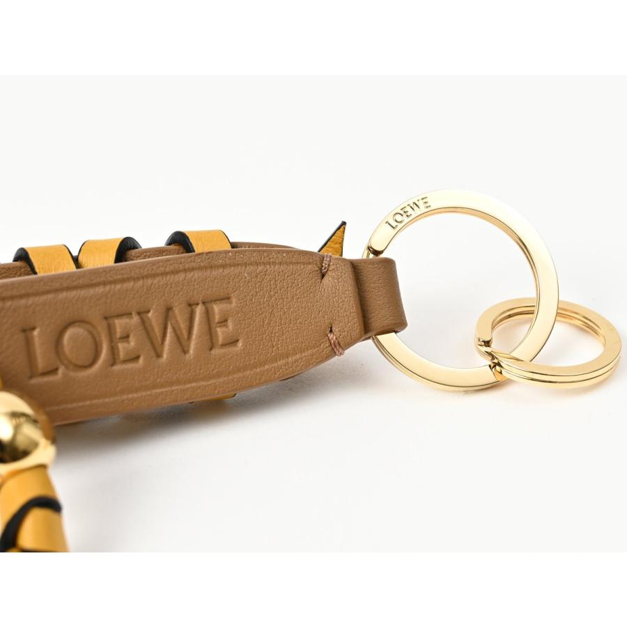 LOEWE（ロエベ） キーリング バッグチャーム レザー ベージュ