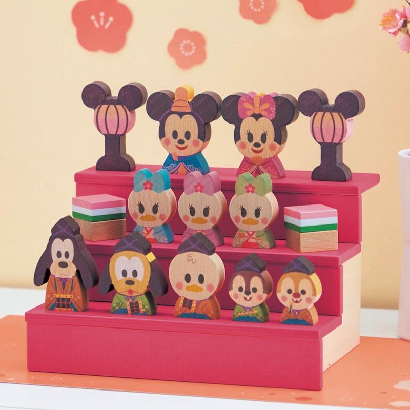 Disney（ディズニー） 雛人形 コンパクト 木製 お雛様 ひな祭り KIDEA