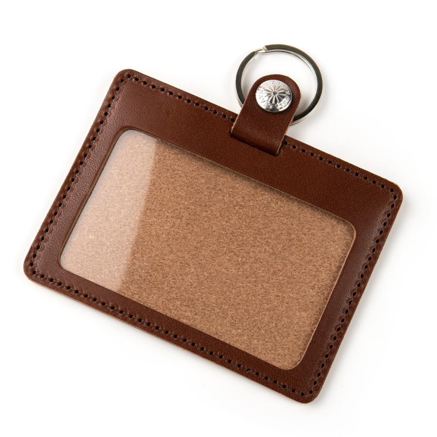 栃木レザー IDカード ホルダー IDカードケース 透明窓付き レディース