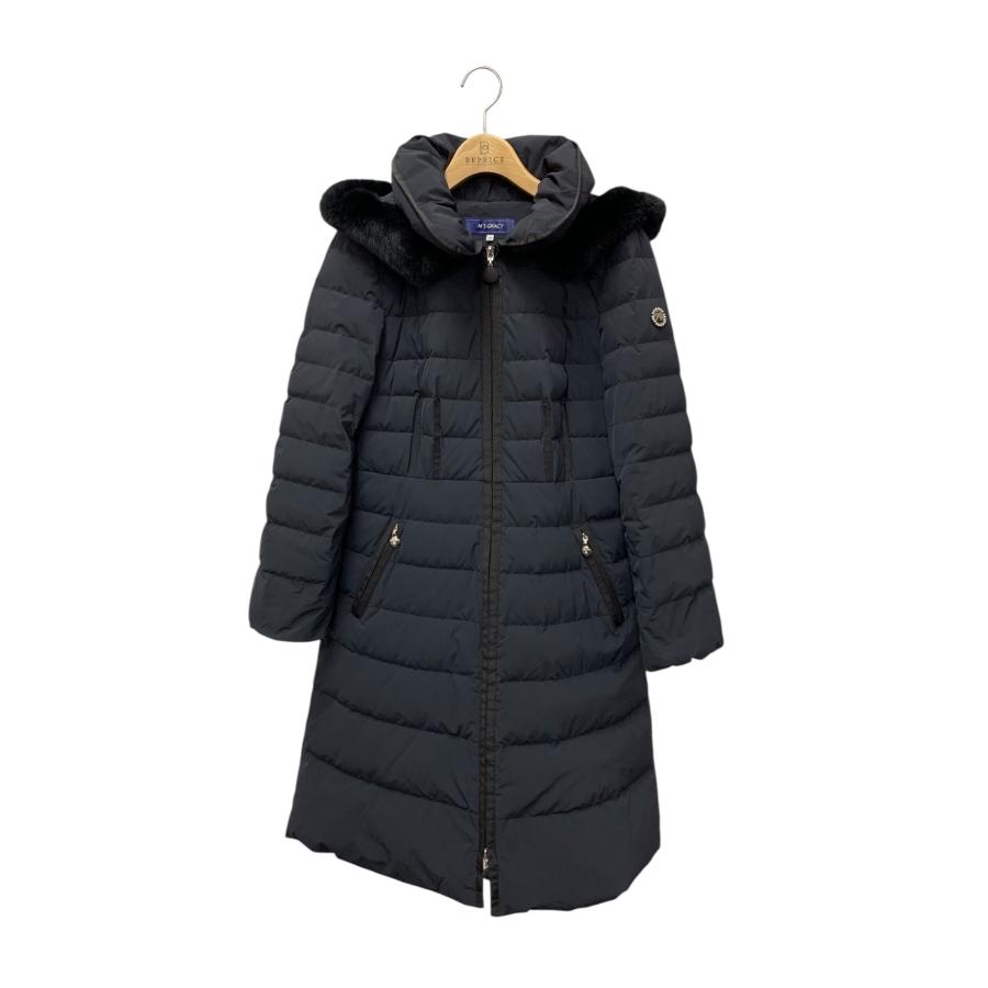 エムズグレイシー 819509 ダウンコート 38 ブラック レッキスファー