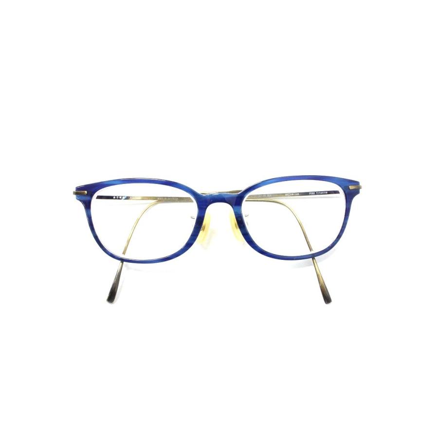 金子眼鏡 VINTAGE KV-39 メガネ ブルー ITLYCYQKCKR8 : ブランド