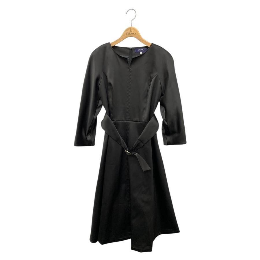 エムズグレイシー 411529 ワンピース 42 ブラック バックジップ