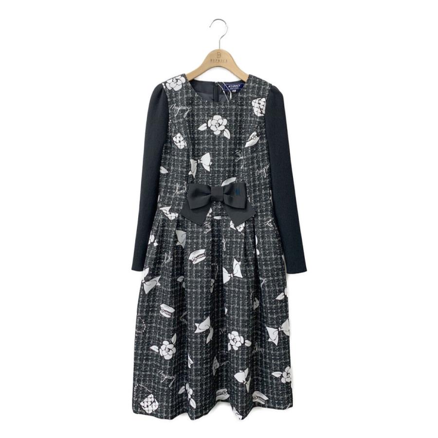 M'S GRACY（エムズグレイシー） ワンピース ツイードライクモチーフ柄